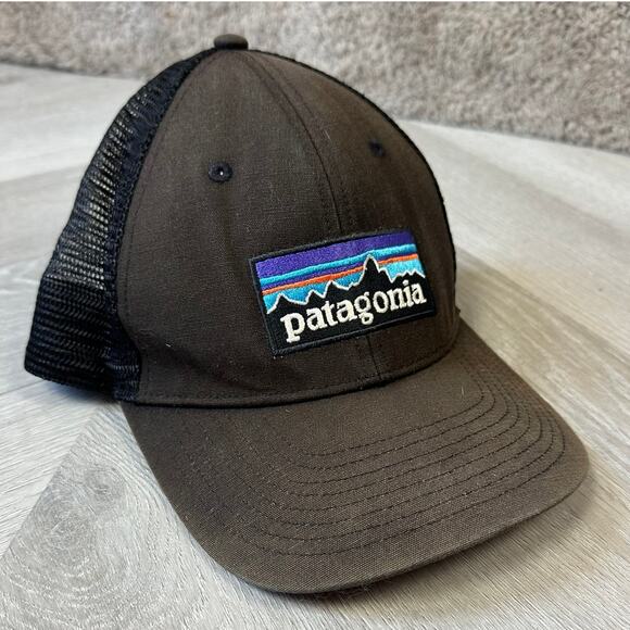Patagonia Trucker Hat Mesh Base all Cap Adjustable One Size Snapback Black Brown - Picture 1 of 9